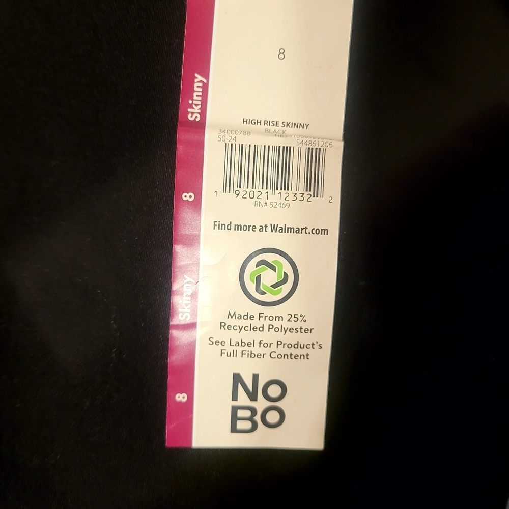 NWT High Rise Black Skinny Jeans With Stretch Ladies Size 8 - Picture 7 of 7